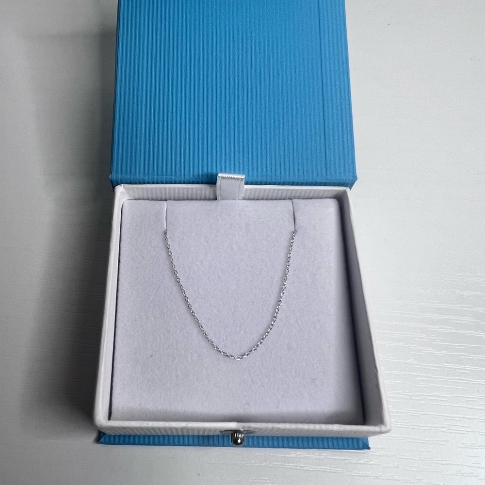 Sterling Silver Delicate Cable Necklace - Silver